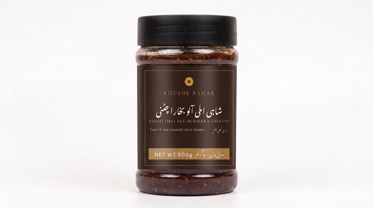 Khushk Bahar Shahi Imli Alu Bukhara Chutney 500g jar